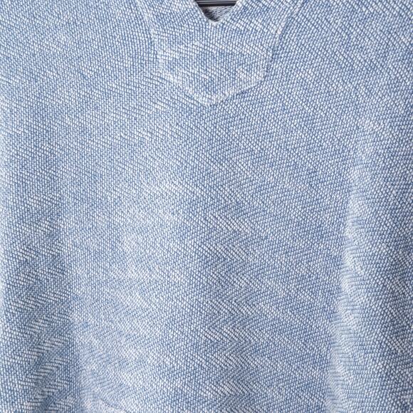 Faherty Hooded Sweater Blue Heather Cotton Size S Coastal Casual - Picture 4 of 8